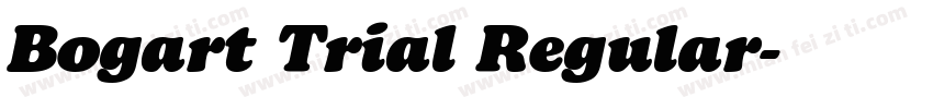 Bogart Trial Regular字体转换